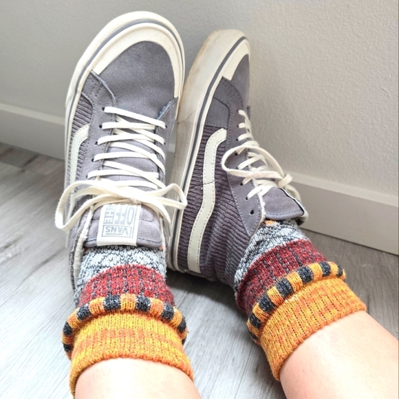 Vans | SK8-HI 138 Decon SF gray corduroy indie skateboard sneakers | WMS 6 - Picture 4 of 13